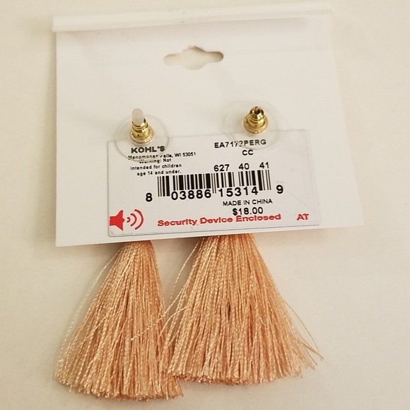 LC Lauren Conrad Flower Nickel Free Tassel Earring - Picture 3 of 6